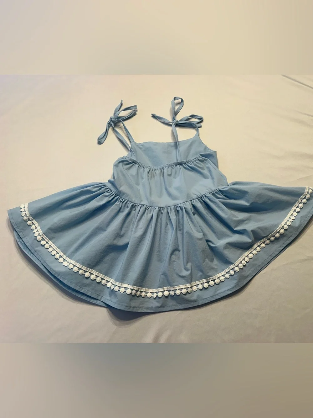 Adorable Girls' Light Blue Two-Piece Shorts Set by Oopsie Daisy. Size 7
